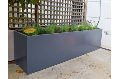 metal roofing planter boxes|powder coated planter boxes.